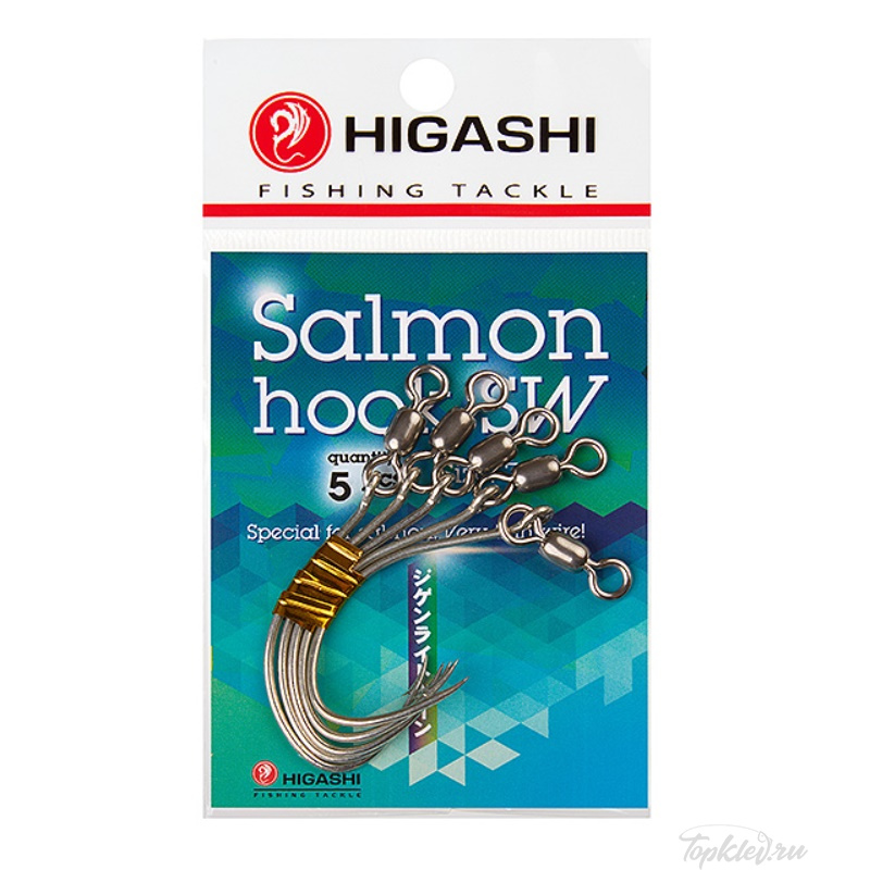 Крючки Higashi Salmon White nickel SW #7/0
