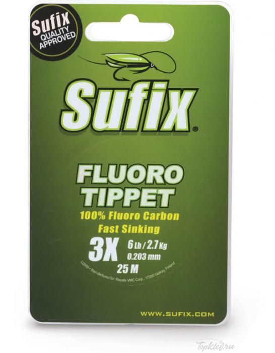 Флюорокарбон Sufix Fluoro Tippet прозрачная 25м 0.138мм 1,4кг