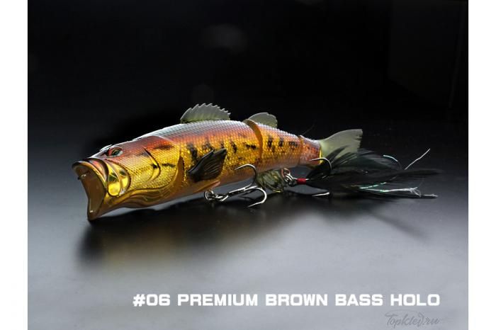 Воблер Little Jack Ikaku Premium 114mm #06 brown bass holo