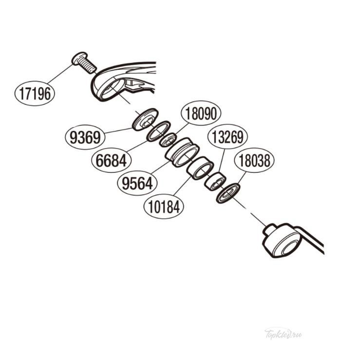 Запасная часть для катушки Shimano Line Roller Set набор ролика лесоукладывателя (PK0429)