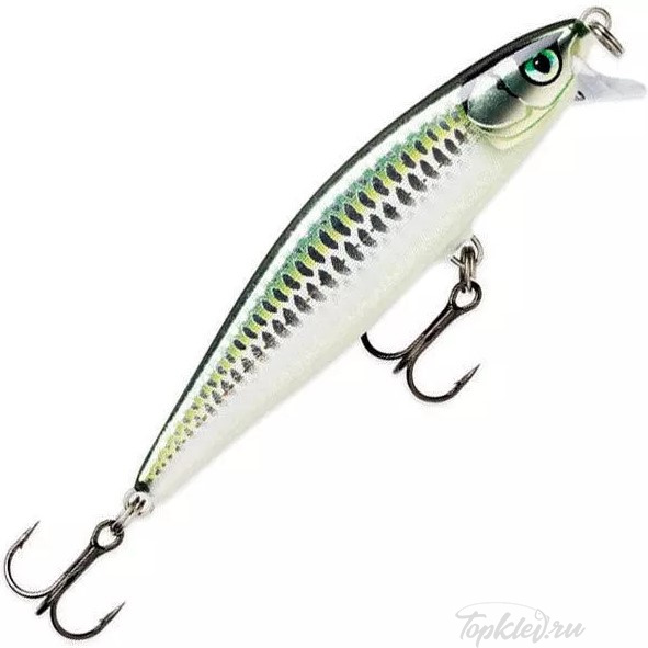 Воблер Rapala Flat Rap 08 /BLK /плавающий/ 0,9-1,8м, 8см, 7гр