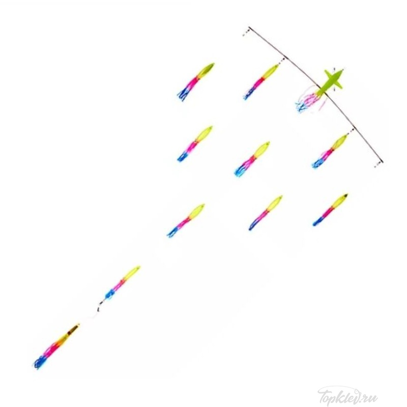 Оснастка Higashi 36 Right Direction Flock fish 9 Squid 640гр #Rainbow