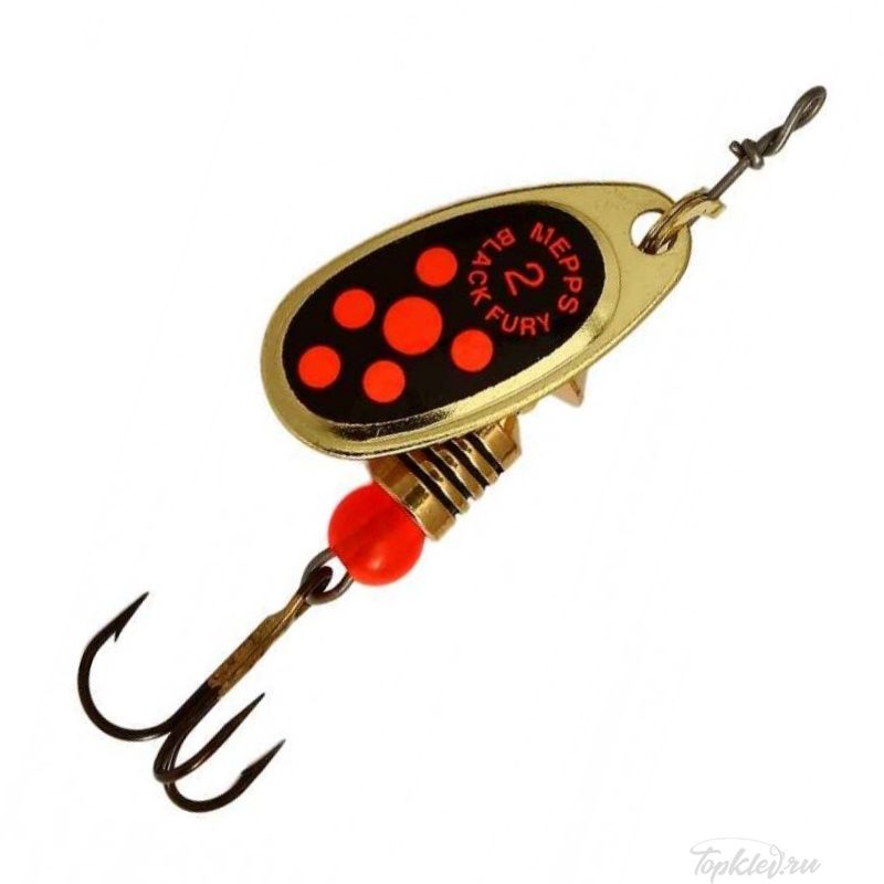 Блесна вращающаяся Mepps Black Fury 2, Gold/Orange ( уп.5шт.)
