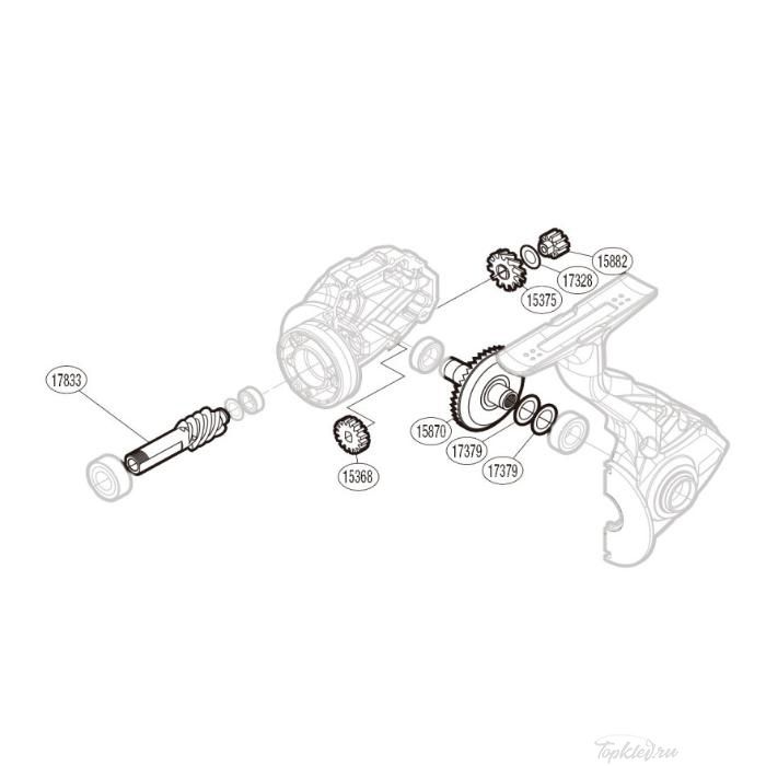Запасная часть для катушки Shimano Gear Set набор шестеренок гл.пары (PK0395)