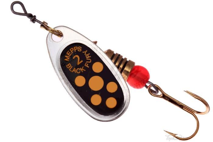 Блесна вращающаяся Mepps Black Fury 2, Silver/Yellow ( уп.5шт.)