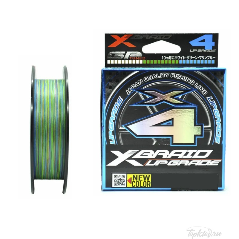 Шнур плетеный YGK X-Braid Upgrade X4 #0.4 (150 м, 0.104 мм, 3.6 кг) #3Color