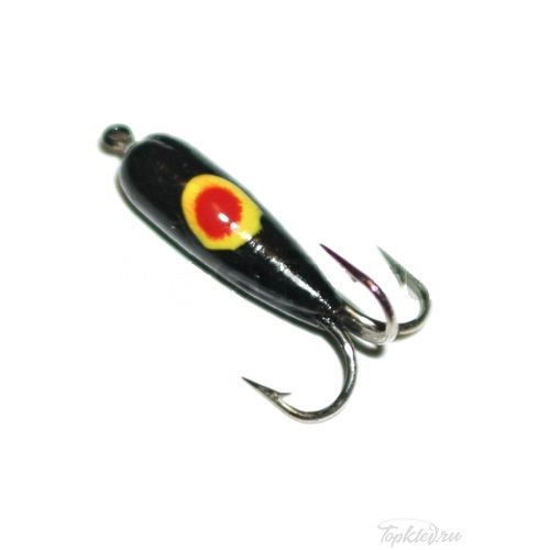Мормышка МастИв вольфрамовая Чёрт 4 петля L=13 черный с глазком, б/о, 2,0гр. (246) (10 шт)