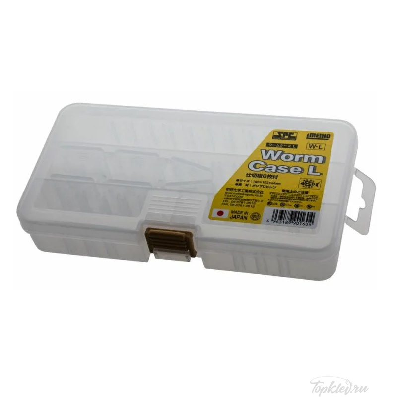 Коробка Meiho SFC Worm Case L (186x103x34мм) #Clear
