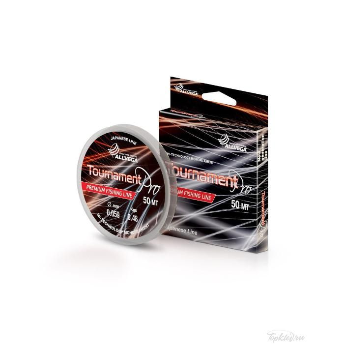 Леска Allvega поводковая Tournament Pro Premium 50m 0.068mm (0.62кг) прозрачная