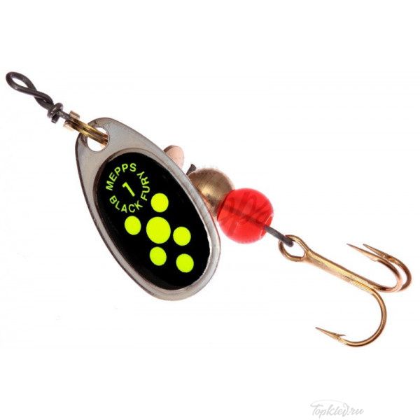 Блесна вращающаяся Mepps Black Fury 0, Silver/Chartreuse ( уп.5шт.)