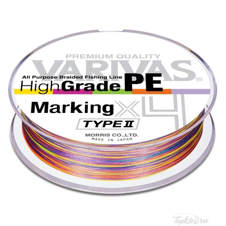 Шнур плетёный Varivas PE Hight Grade PE Marking Type Ⅱ X4 200m (#0.8) 15lb 6.8кг