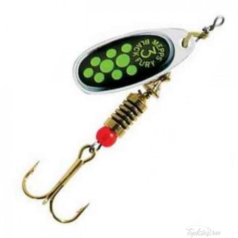 Блесна вращающаяся Mepps Black Fury 3, Silver/Chartreuse ( уп.5шт.)