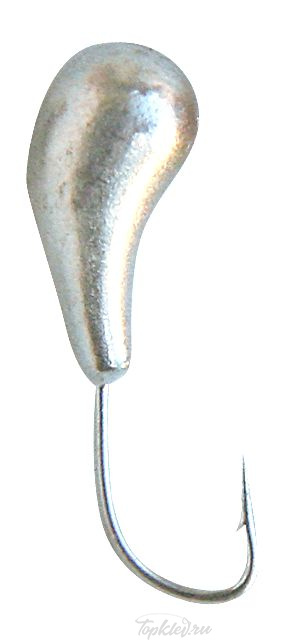 Мормышка вольфрамовая Dixxon-Rus Чесночинка с отверстием d2.5, серебро (10шт)