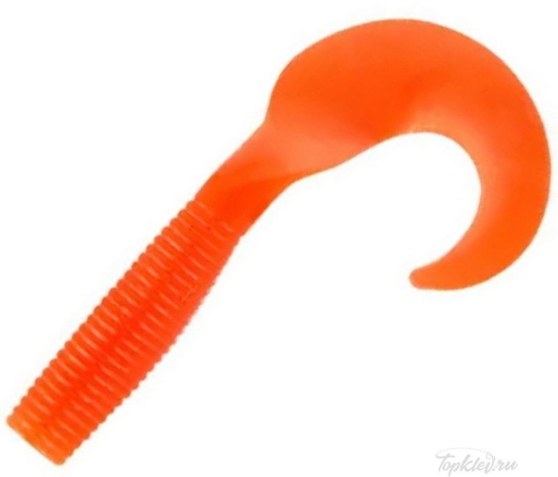 Приманка мягкая Allvega "Flutter Tail Grub" 5,5см 1,8г (10шт.) цвет crazy carrot