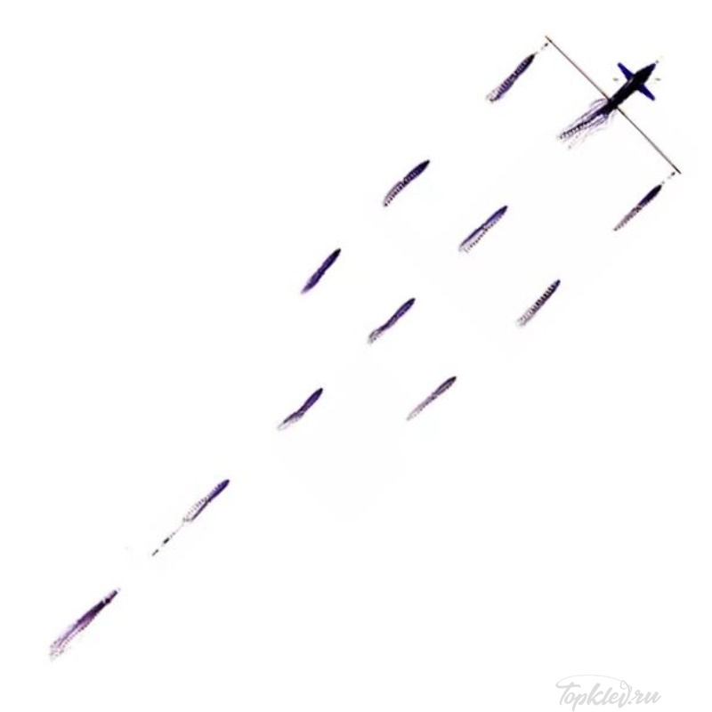 Оснастка Higashi 18 Left Direction Flock fish 6 Squid 490гр #Purple/Black
