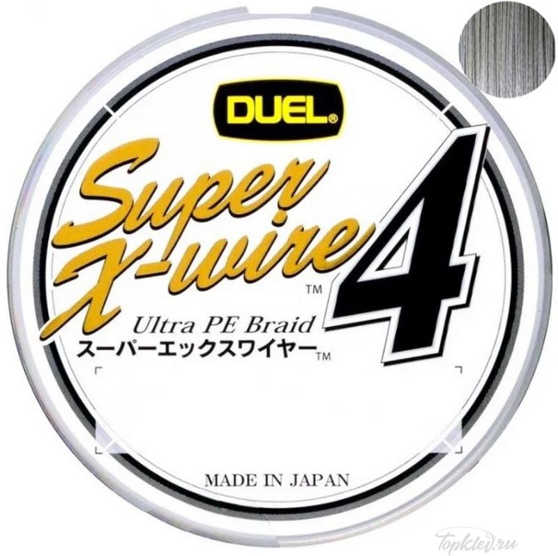Шнур плетеный Duel PE SUPER X-WIRE 4 150m Silver #2.0 13Kg (0.24mm)
