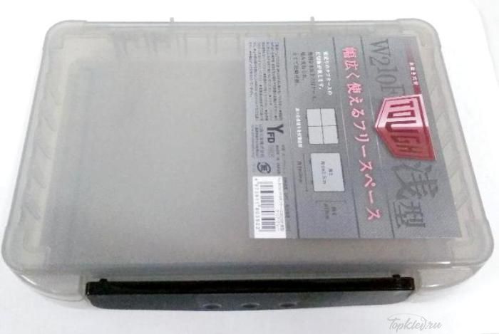 Коробка рыболовная Yamada "Tough Case W210 F" SLIM (210x 156x 30мм) (черный) без внутренних перегородок!