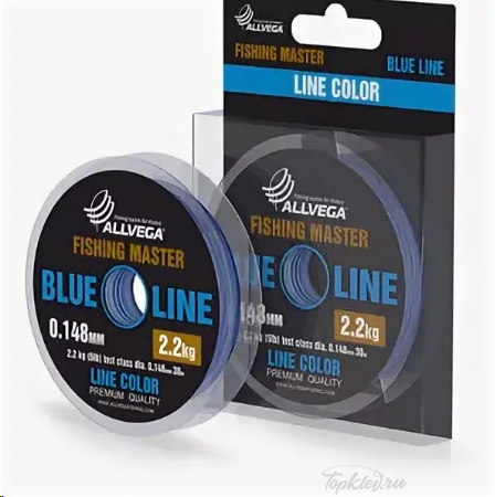 Леска Allvega Fishing Master 30м 0,181мм (2,9кг) голубая