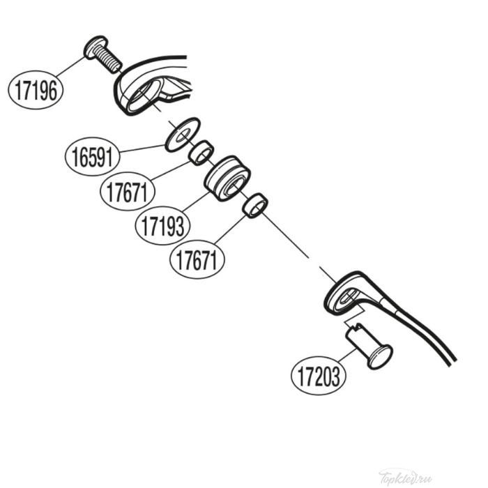 Запасная часть для катушки Shimano Line Roller Set набор ролика лесоукладывателя (PK0397)