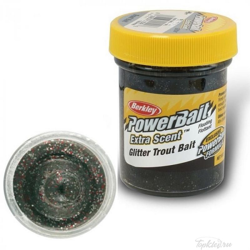 Паста форелевая Berkley PowerBait Select Glitter Trout Bait Smoke N Fire Silver 50gr