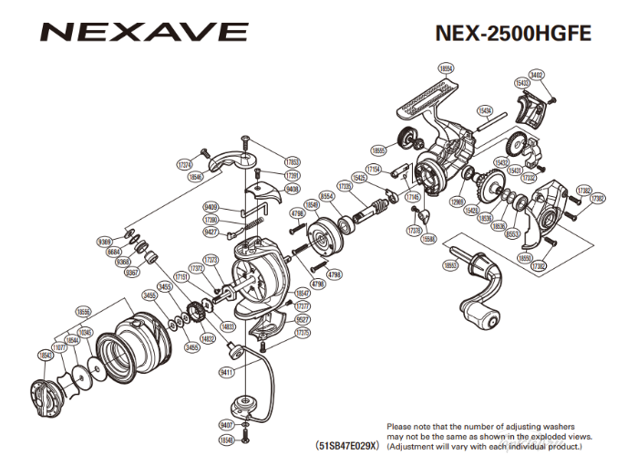 Схема shimano exage 2500