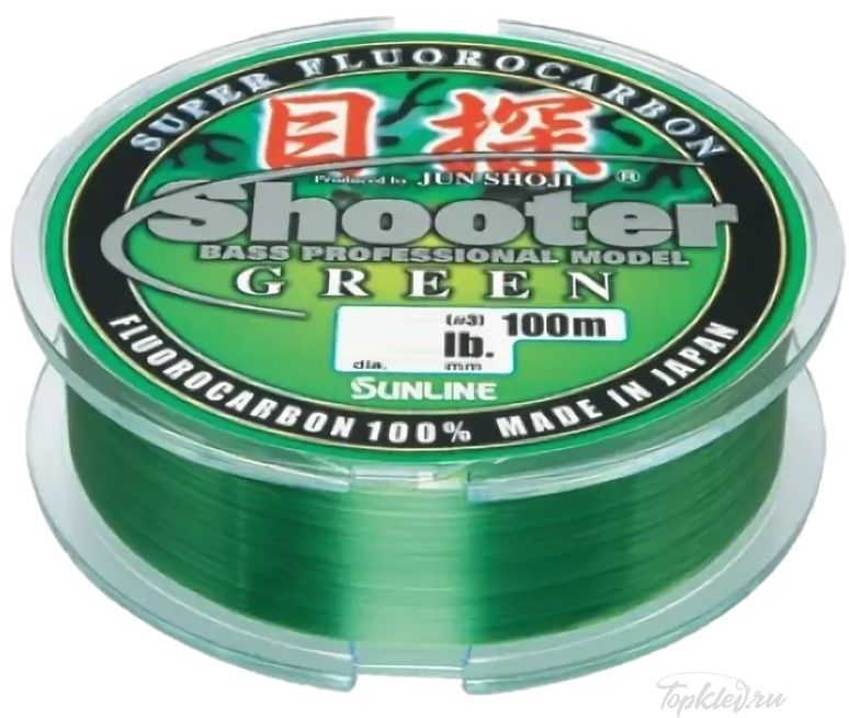 Флюорокарбон Sunline SHOOTER METAN GREEN FLUOROCARBON 100м 4.5LB, 0,175mm цвет зеленый, 2,25 кг