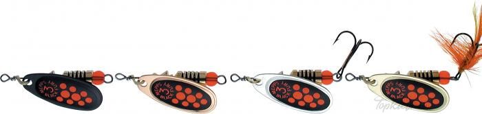 Блесна вращающаяся Mepps "Black Fury ORANGE NR" №0 (2,5г) на подложке 1 шт.