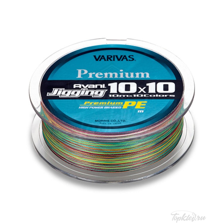 Шнур плетёный Varivas PE 4 Avani Jigging 10x10 Premium X4 300m (#2) 30lb 0.235mm 13.6кг Шнур плетёный Varivas PE 4 Avani Jigging 10x10 Premium X4 300m (#2) 30lb 0.235mm 13.6кг