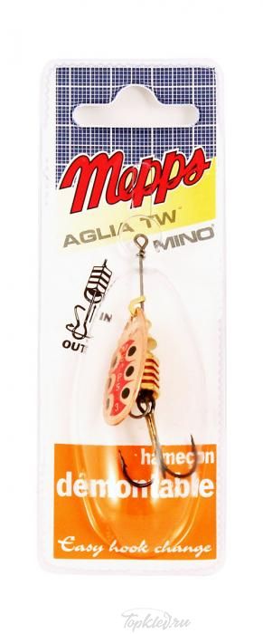 Блесна вращающаяся Mepps "Aglia TW CU" (6г) блистер №3