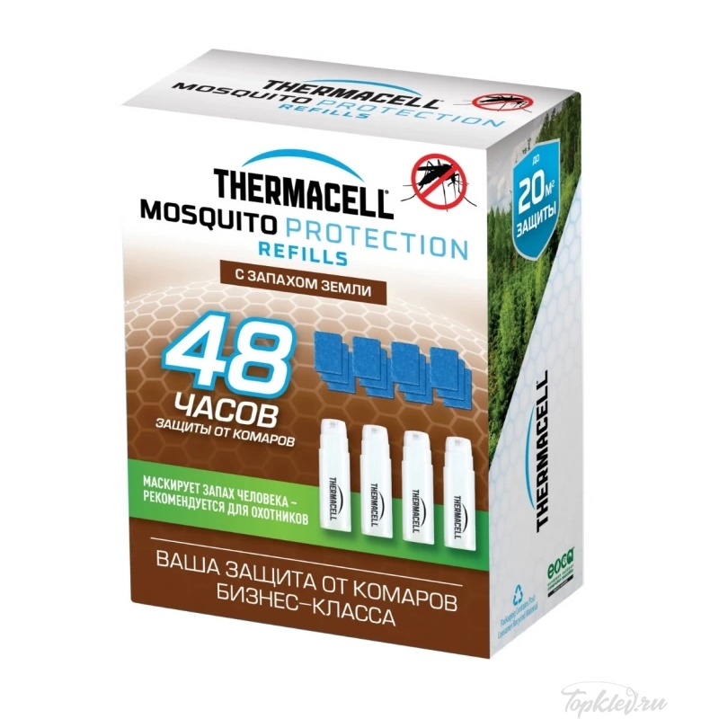 Набор запасной Thermacell с запахом земли (4 газовых картриджа + 12 пластин) Набор запасной Thermacell с запахом земли (4 газовых картриджа + 12 пластин)