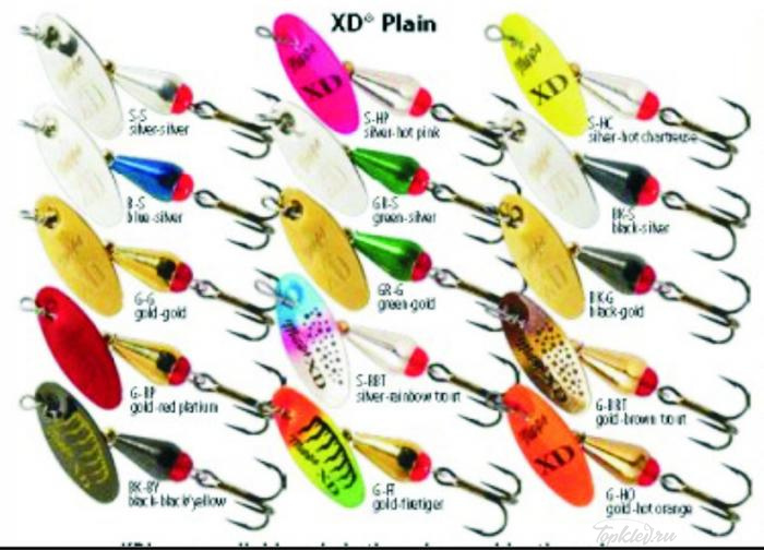 Блесна вращающаяся Mepps "XD TRI FLUO AG/RAIN" блистер №0