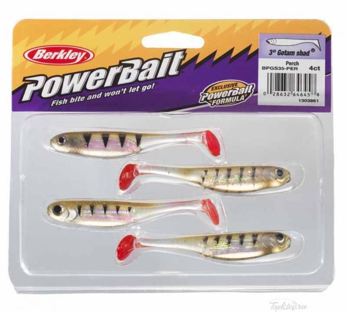 Приманка Berkley PowerBait GOTAM Shad 8cm PERCH (4шт)