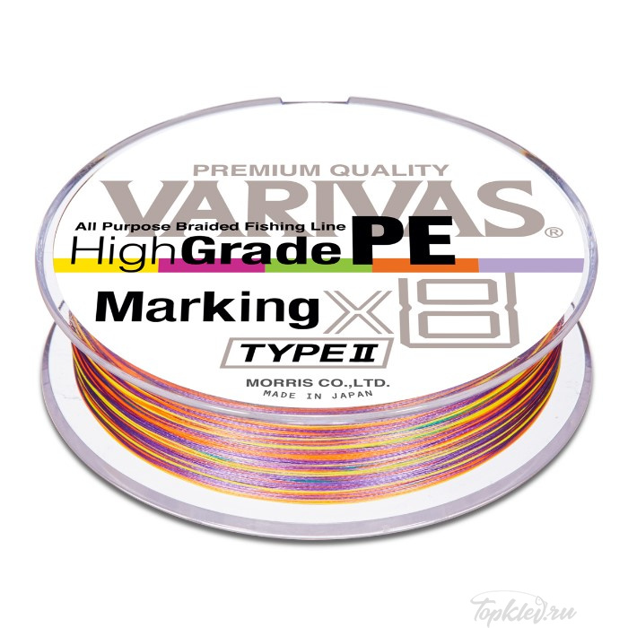 Шнур плетёный Varivas PE Hight Grade PE Marking Type Ⅱ X8 200m (#1.5) 31lb 14кг