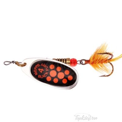 Блесна вращающаяся Mepps "Black Fury ORANGE MCH AG" блистер №4