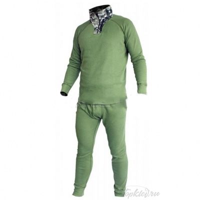 Комплект термобелья Woodland "Microfiber Softshell ZIP Thermo" оливковый р. XXXL