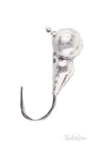 Мормышка вольфрамовая Dixxon-Rus Капля + шар с ушком L, серебро (10шт)