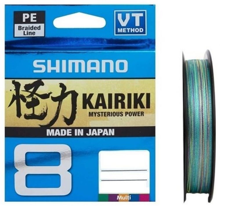 Шнур плетеный Shimano Kairiki 8 PE 150 м рразноцветный 0.130 мм 8.2 кг