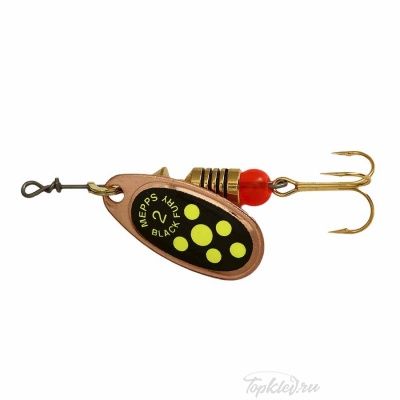 Блесна вращающаяся Mepps "Black Fury CHART CU" №2 (4,5г) на подложке 1 шт.