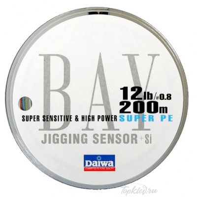 Шнур плетёный PE Daiwa - BAY JIGGING SENSOR 200m #0.8 multicolor 5,5кг.