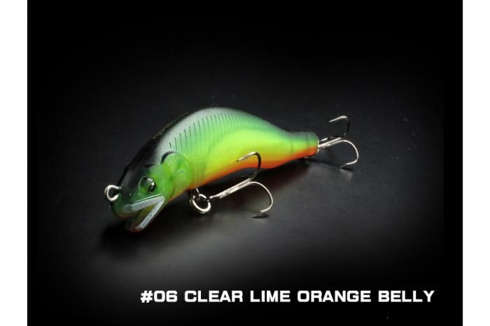 Воблер Little Jack Ayukawa Koh 80mm #06 clear lime orange belly