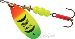 Блесна вращающаяся Mepps "Aglia OR/TIGER" блистер №4