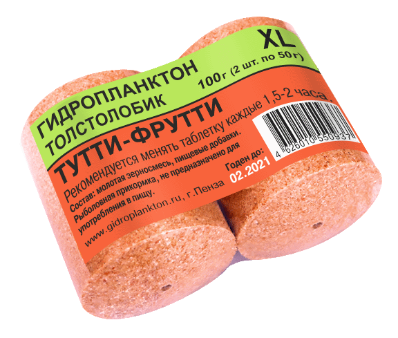 Гидропланктон 50г х 2шт. Тутти-Фрутти (цена за 20 упаковок в коробке)