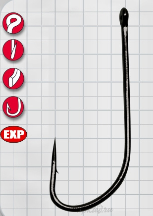Крючок Gamakatsu LS-1053B Ring Eye Serie №12 (10шт.)
