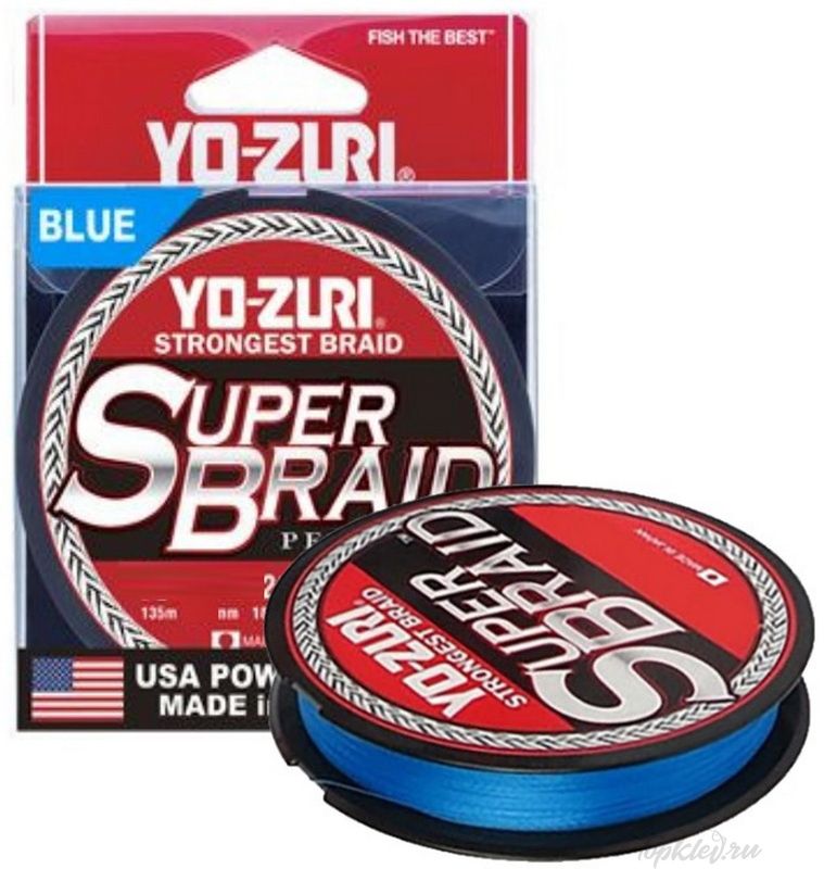 Шнур плетеный Yo-Zuri PE SUPERBRAID 300YDS Blue 40Lbs (0.32mm)