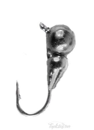 Мормышка вольфрамовая Dixxon-Rus Капля + шар с ушком S, черный никель (10шт)