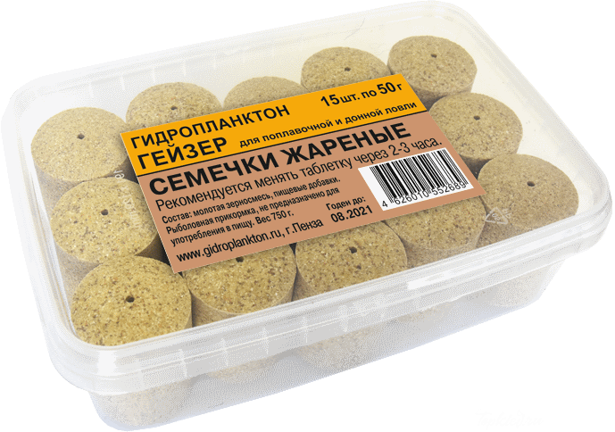 Гейзер 50г х 15шт. в контейнере 750г Семечки жареные