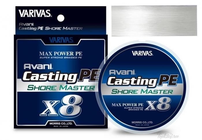 Шнур плетёный Varivas PE 8 Avani Casting PE Shore Master X8 #1.2 24.1LB 11кг
