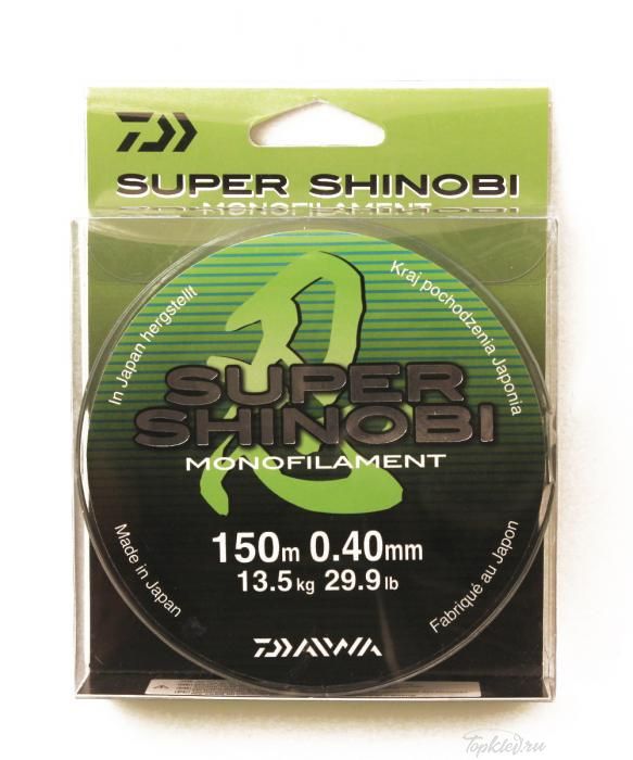 Леска Daiwa "Super Shinobi" 0,40мм 150м (светло-зеленая)
