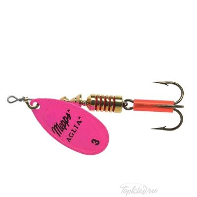 Блесна вращающаяся Mepps "Aglia Fluo Rouge" №3 (6,5г) на подложке 1 шт.
