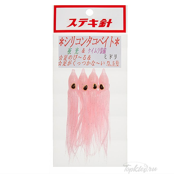 Приманка силиконовая Yamai Silikon Takobaite 3.5 #Pink (4 шт) Приманка силиконовая Yamai Silikon Takobaite 3.5 #Pink (4 шт)